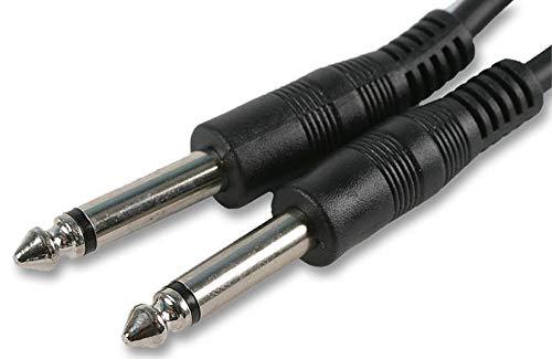 PCArena Guitar Amp Cable 6.35mm To 1/4" Mono Jack Plug Lead 2m