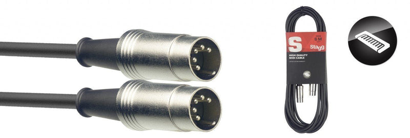 Stagg SMD2 2m DIN Male Connector MIDI Cable