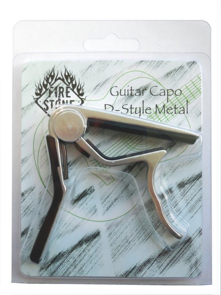 Fire&Stone 530396 D-Style Capodaster for Classic Guitar - Polished Aluminium