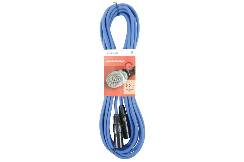 Premium XLR Male - XLR Female Cable | Microphone Cable | Blue - 6.0M
