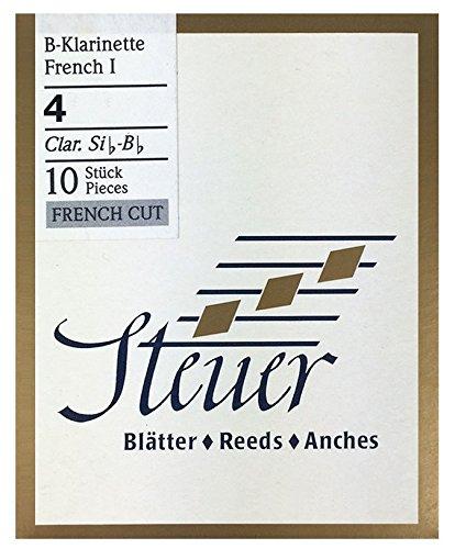 Steuer Reeds BB-Clarinet Solo White Line, French Cut, 10 pcs, Size 4