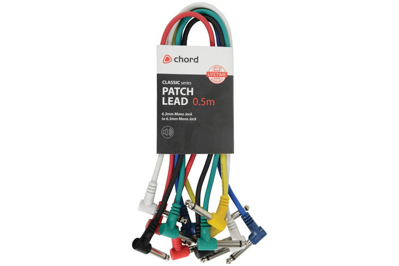 chord PATCH050CL Classic Patch Lead, Set of 6 Pieces