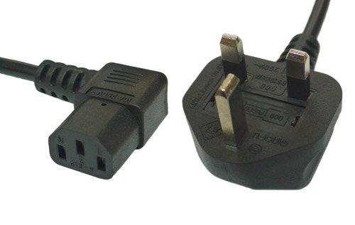 3M Right Angled Angle Kettle Type IEC Mains Power Cable Lead
