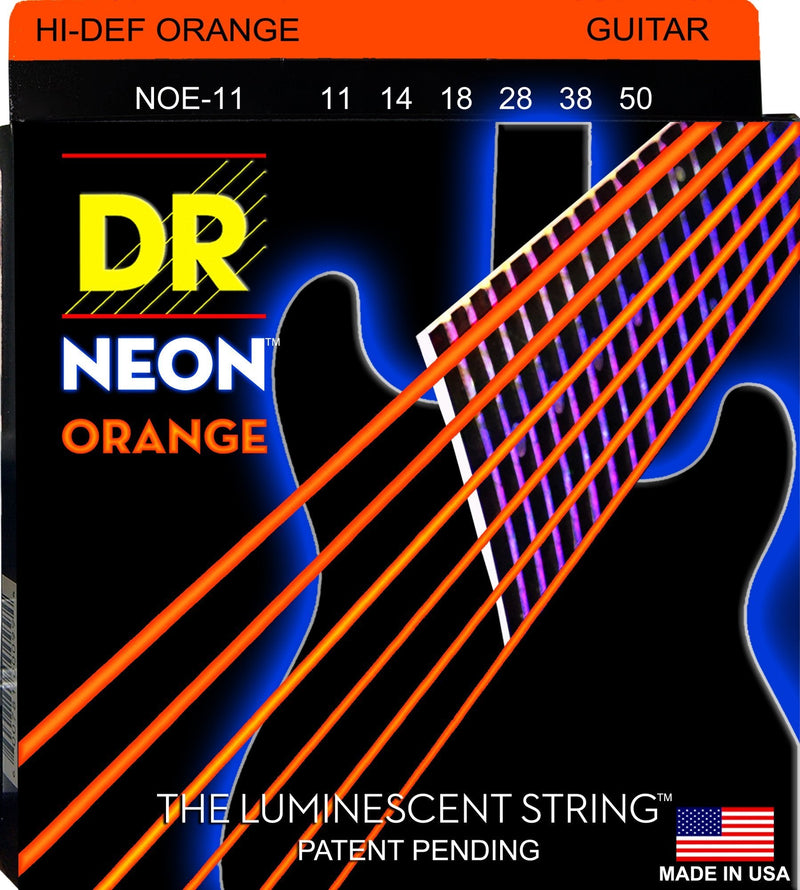 DR Strings Hi-Def Neon Orange Electric Heavy