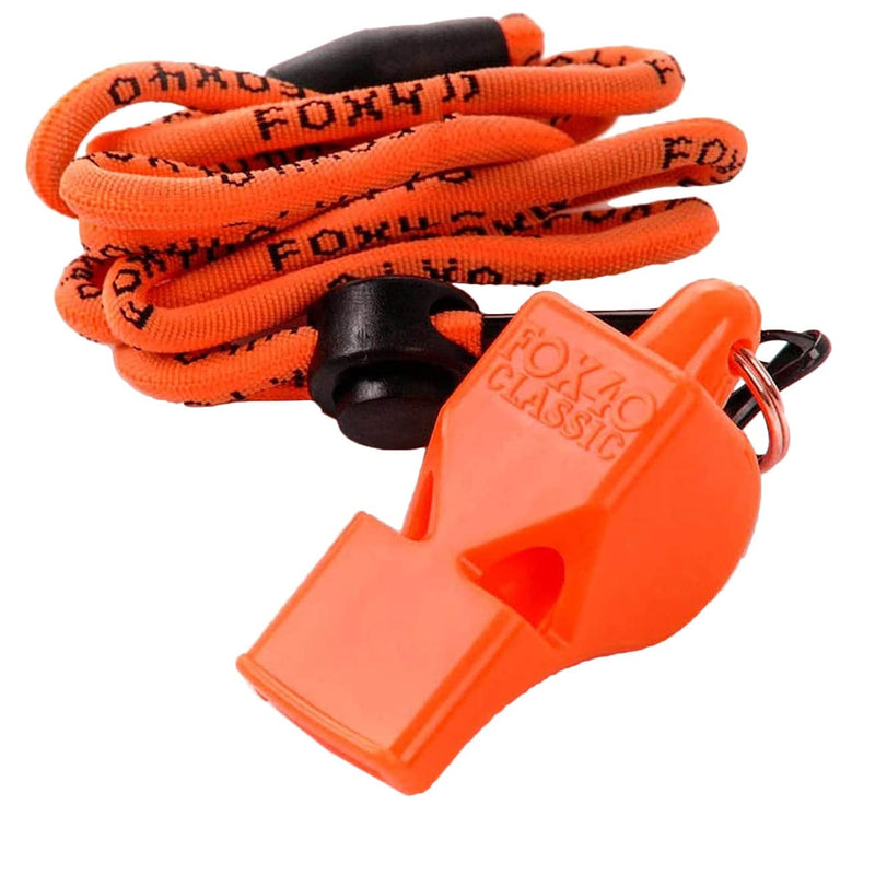 Fox 40 Classic Safety Whistle C/W Wrist-Lanyard Orange