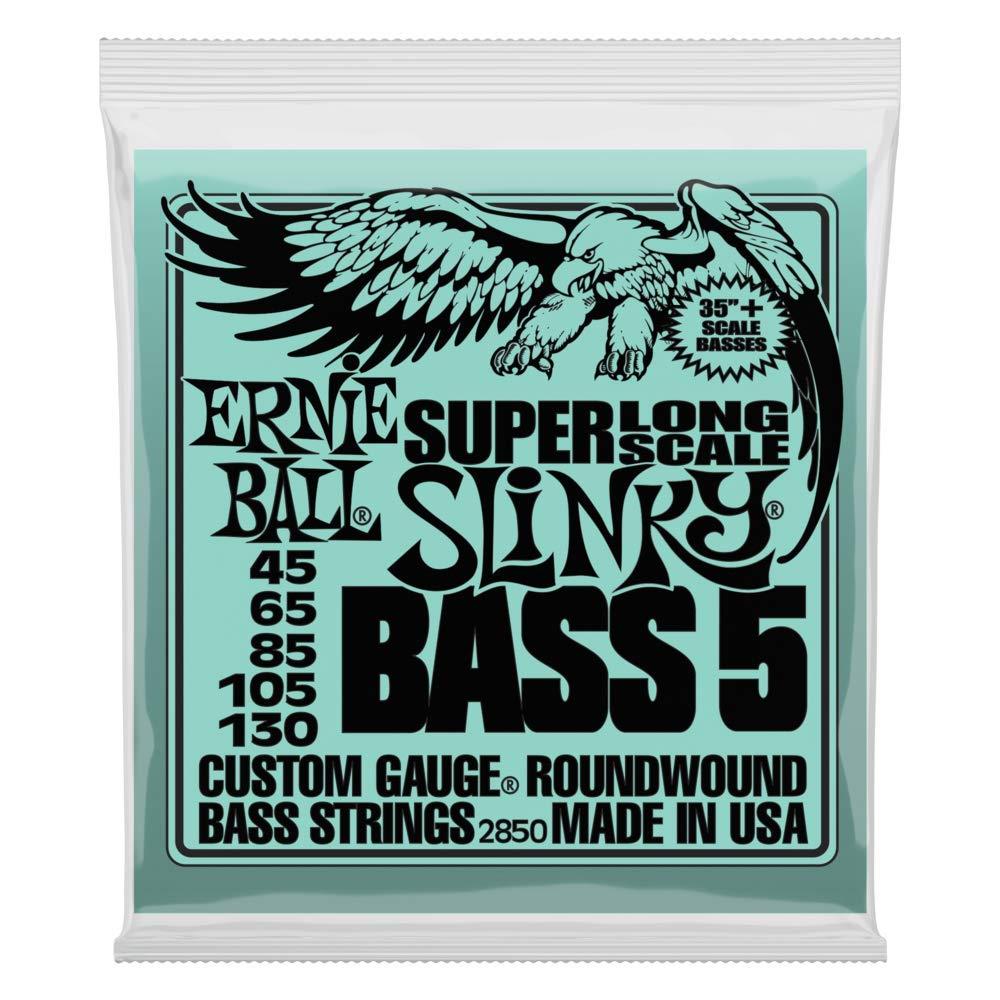 Ernie Ball P02850 Bass 5 Slinky Super Long Scale Electric Bass Strings - 45-130 Gauge 5-String