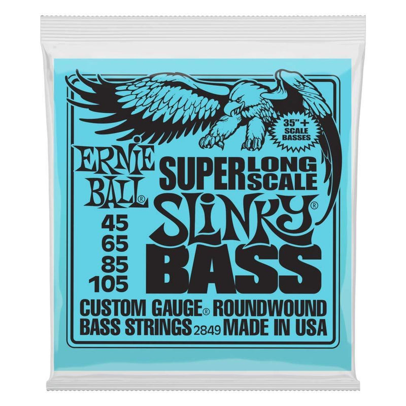 Ernie Ball P02849 Super Long Scale Slinky Electric Bass Strings - 45-105 Gauge 4-String