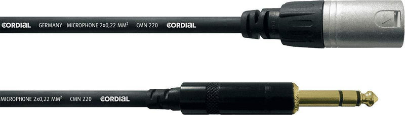 Cordial CIM 6 MV Symmetric Jack Connection Cable XLR Male/Jack 6.3 mm Stereo Length 6 m