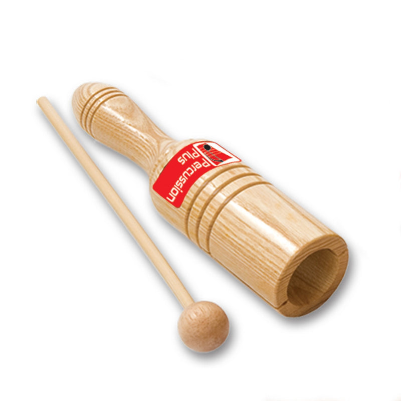 Percussion Plus PP254 Tone Block Single Wooded Agogo with Beater, 14.17 in*1.97 in*5.91 in