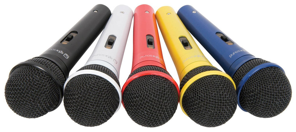 QTX 173.854UK Coloured Microphones (Set of 5)