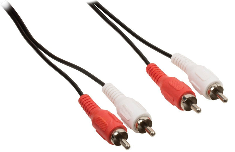 Valueline 3m 2x RCA Male to 2x RCA Male Stereo RCA Audio Cable - Black
