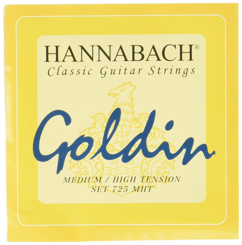 Hannabach 652727 Series 725 Goldin Medium/High Tension String Set for Classic Guitar
