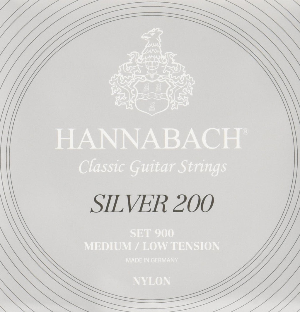 Hannabach 652657 Series 900 Silver 201 Low Tension String Set for Classic Guitar Medium/Low Tension