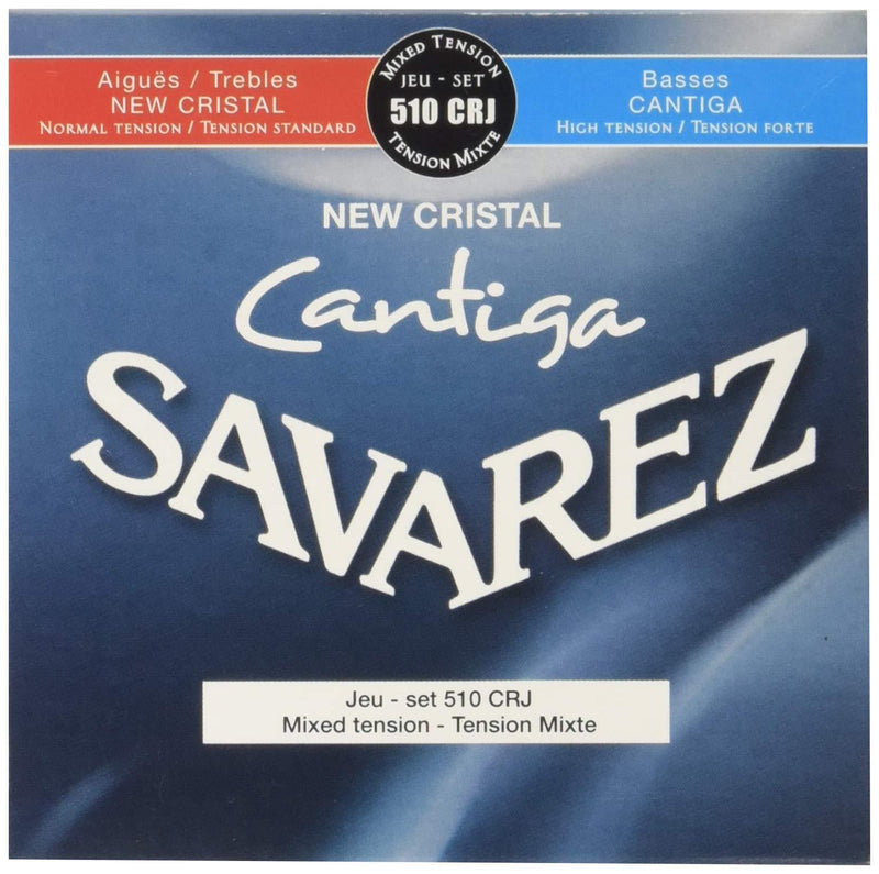 Savarez Classical Guitars Strings New Cristal Cantiga Set 510CRJ Mixed Tension red-blue