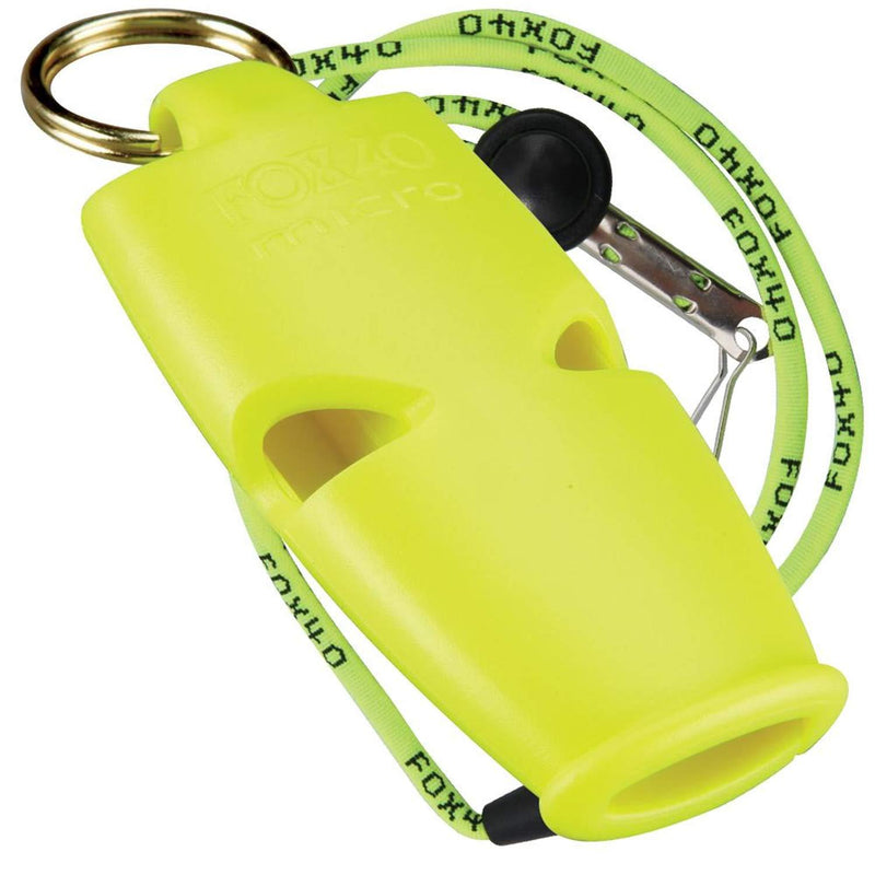 Fox 40 Micro Safety Whistle with Breakaway Lanyard Neon by Fox 68