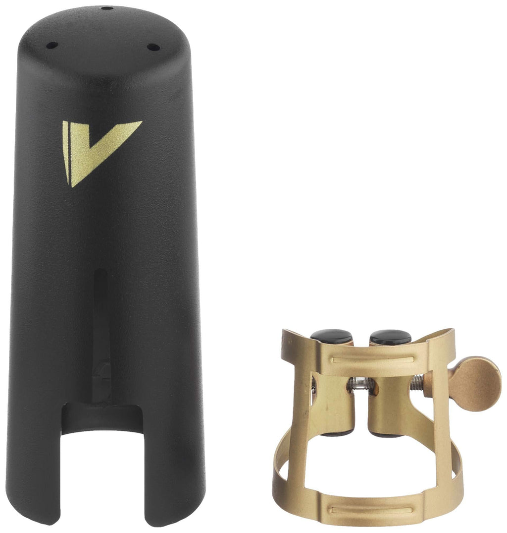 Vandoren LC58AP Tenor Saxophone Aged M/O Ligature with Plastic Cap, Gold Aged Gold