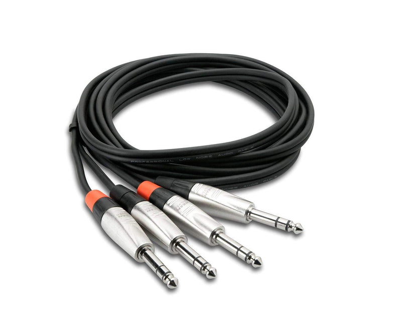 Hosa HSS-003X2 REAN Neutrik Connection Cable (4 x 6.3mm Jacks / 90 cm/Price for Pair) Silver