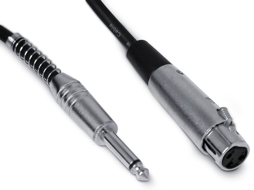 Snakebite Professional XLR Female to 1/4" Jack Cable. Ideal lead for mics, mixers, studio and live applications. Noiseless OFC 6 metre