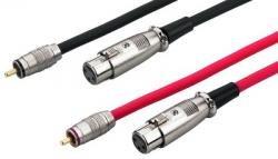 Monacor 1.5m RCA Plug to XLR In-Line Jack Audio Connection Cable