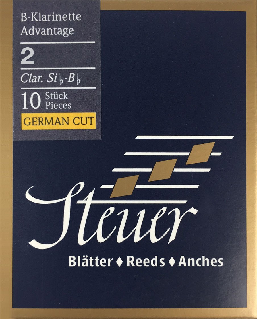 Steuer Reeds BB-Clarinet Blue Line Advantage, German Cut, 10 pcs, Size 2