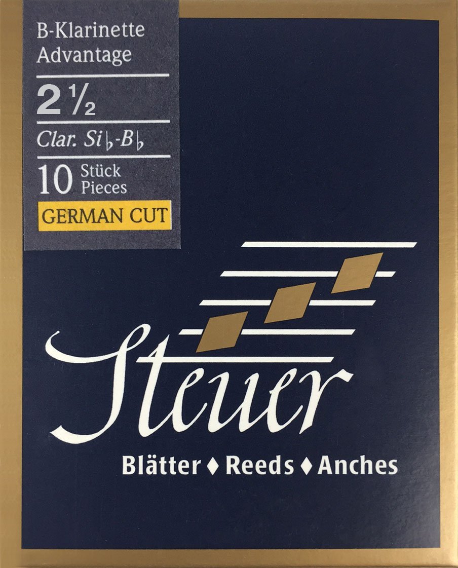 Steuer Reeds BB-Clarinet Blue Line Advantage, German Cut, 10 pcs, Size 2 1/2