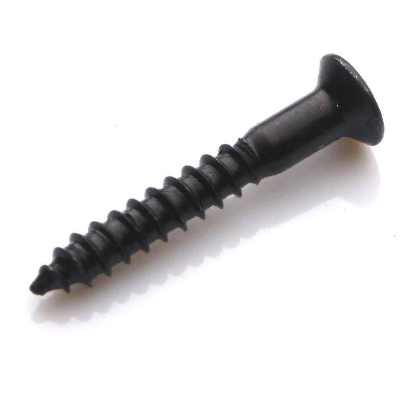 10x Guitar bridge or tremolo fixing screws countersunk head in black 3.5mm x 25mm