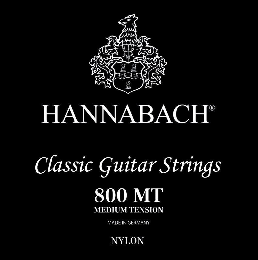 Hannabach 652378 Series 800 Medium Tension Bass Strings for Classic Guitar, Set of 3 Set of 3 Bass Medium Tension silver plated