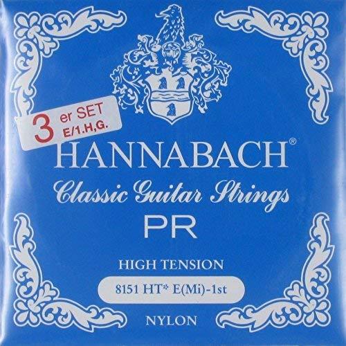 Hannabach 652539 Series 8151 High Tension Silver Special Treble Strings for Classic Guitar, Set of 3