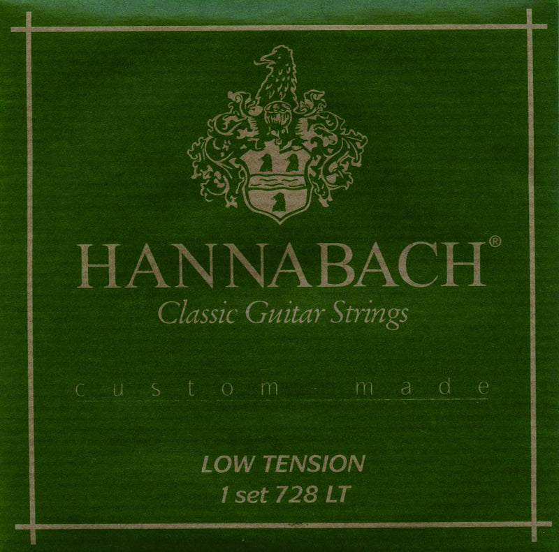 Hannabach 652677 Series 728 Custom Made Low Tension String Set for Classic Guitar - Green