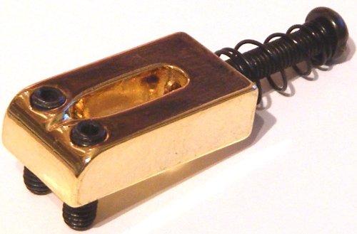 Single individual strat or tele electric guitar bridge saddle in gold