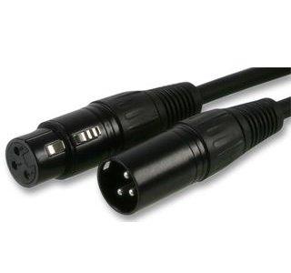 Short 30cm XLR Microphone Black Male to Female Audio Extension Cable 0.3m