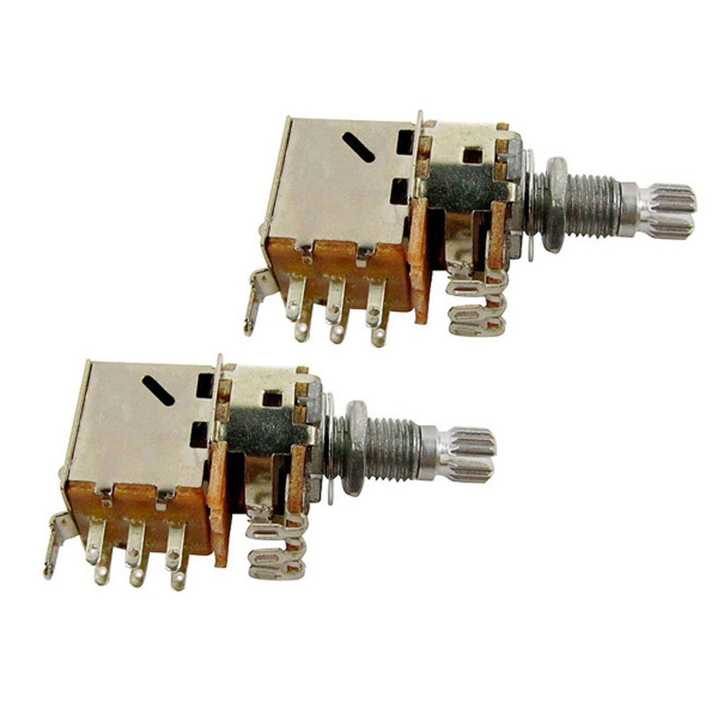 Musiclily Metric 18mm B250k Push Pull Guitar Pots Linear Taper Split Shaft Potentiometers (2 Pcs)