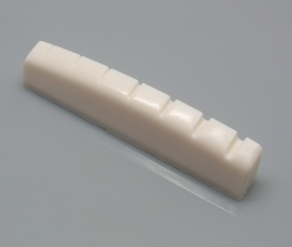 Seven string guitar top nut 48mm wide in white, Tough UREA resin