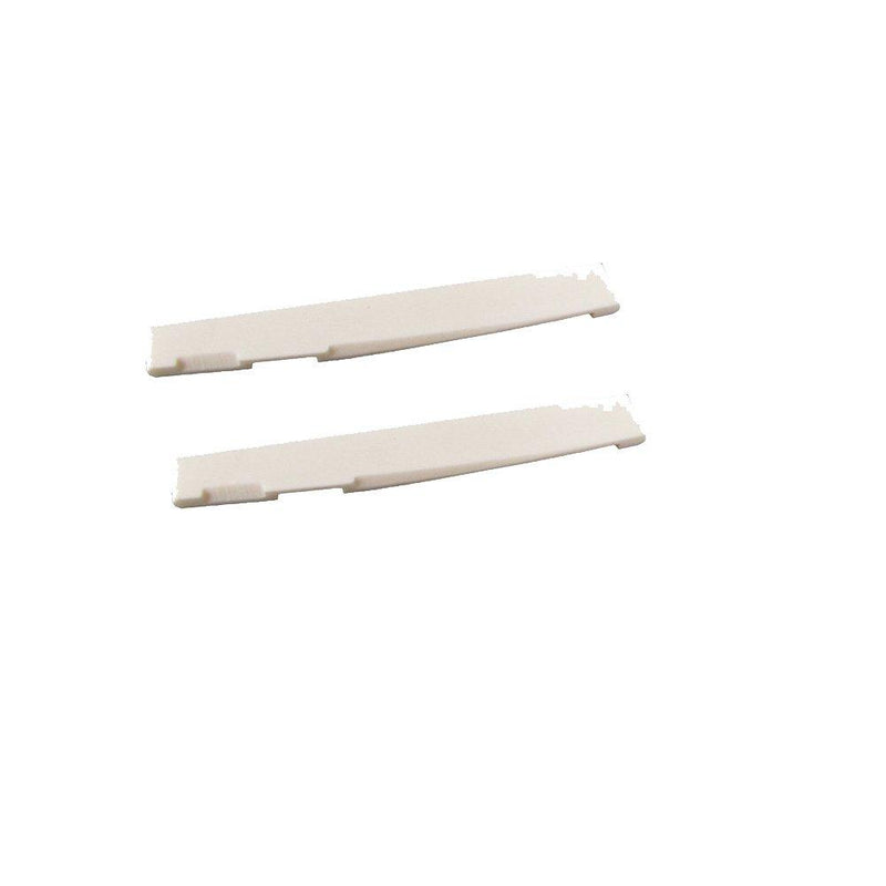 Musiclily 6 String Acoustic Guitar Bone Bridge Slotted Saddle Guitar Parts(Pack of 2) DJ-12 72x3x9mm