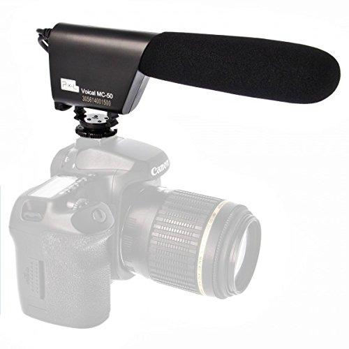 Impulsfoto Pixel Voical MC-50 Super Kidney Microphone with Wind Protection for 3.5 mm Jack Mic Socket - Suitable for DSLR and Camcorders