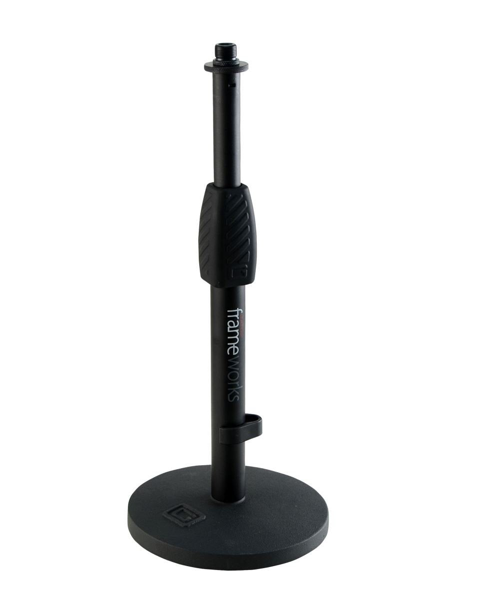 Frameworks GFW-MIC-0601 Desktop Mic Stand with Round Base and Twist Clutch Deluxe with Height Adjust