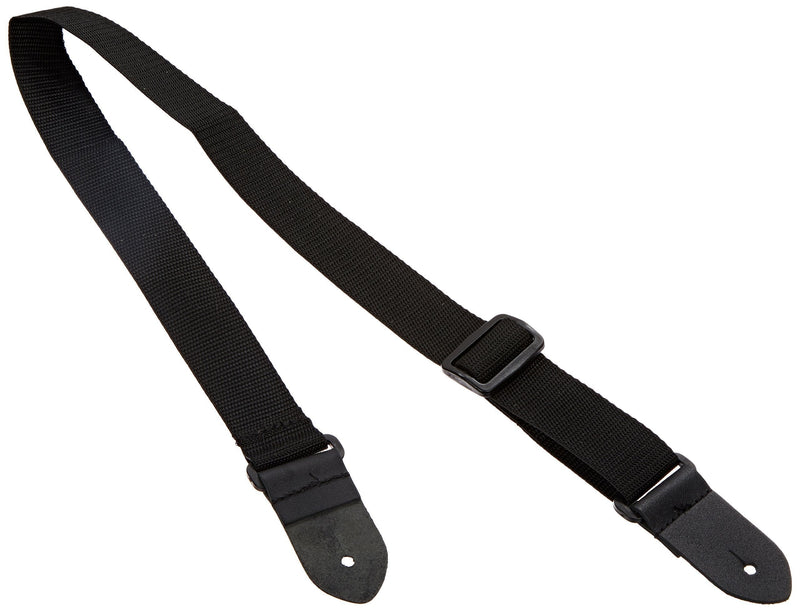 Perri's Leathers Polyester Ukulele Strap, Black, Adjustable Length 23" to 38", Soft, Non-Slip Suede Backing, 1.5" Wide