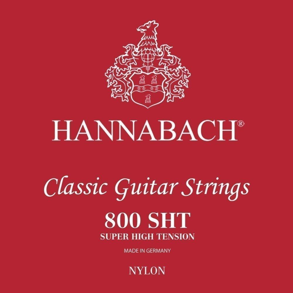 Hannabach Series 800 Super High Tension Silver-Plated String (652392 Strings for Classical Guitar – H/B2 H/B2 Super High Tension silver plated