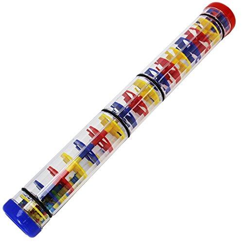 A-Star AP5302 Colourful Rainbomaker Plastic Rain Stick Rattle, 41 cm - Large, Multi-Coloured