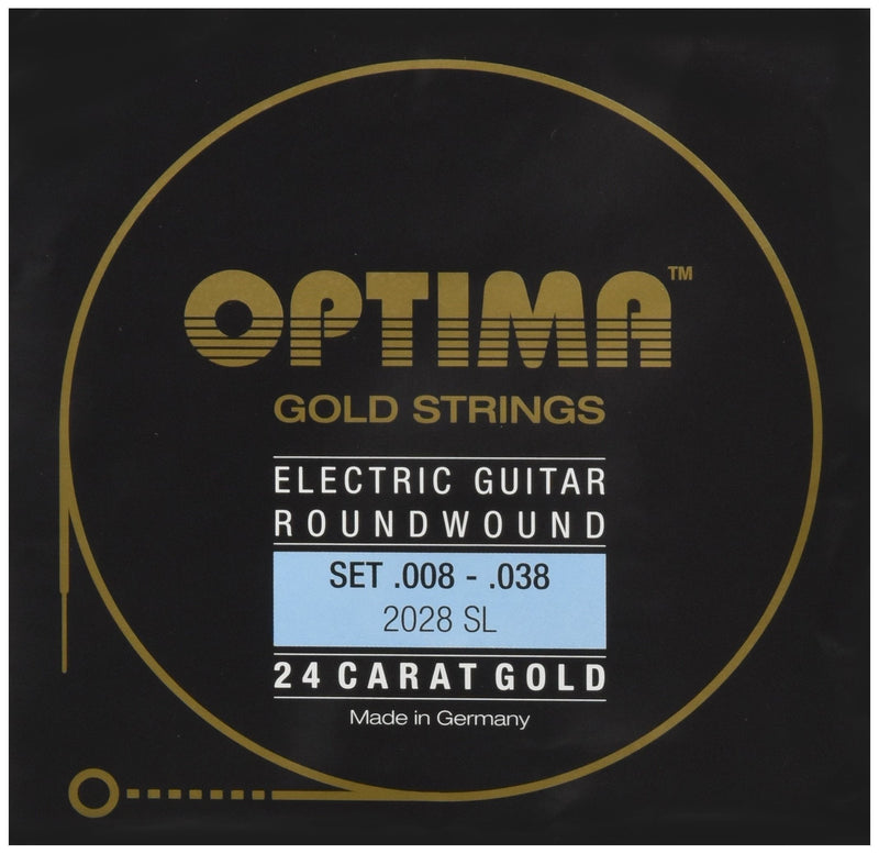[AUSTRALIA] - Optima™ Gold 2028 Super Light - Strings For Electric Guitar - 008/038 