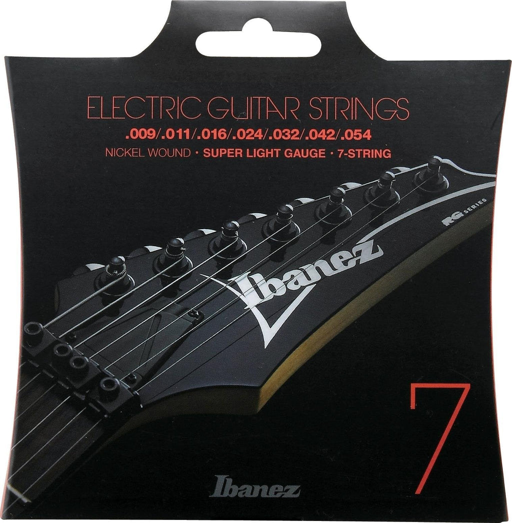 Ibanez IEGS7 7-String Electric Guitar Strings - Super Light Gauge 7-string: .009/.011/.016/.024/.032/.042/.054