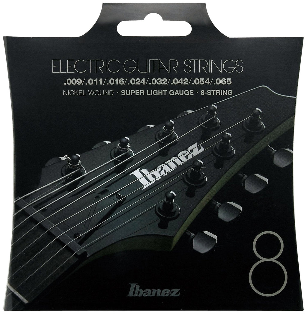 Ibanez IEGS8 8-String Electric Guitars Strings - Super Light Gauge 009-065, Super Light