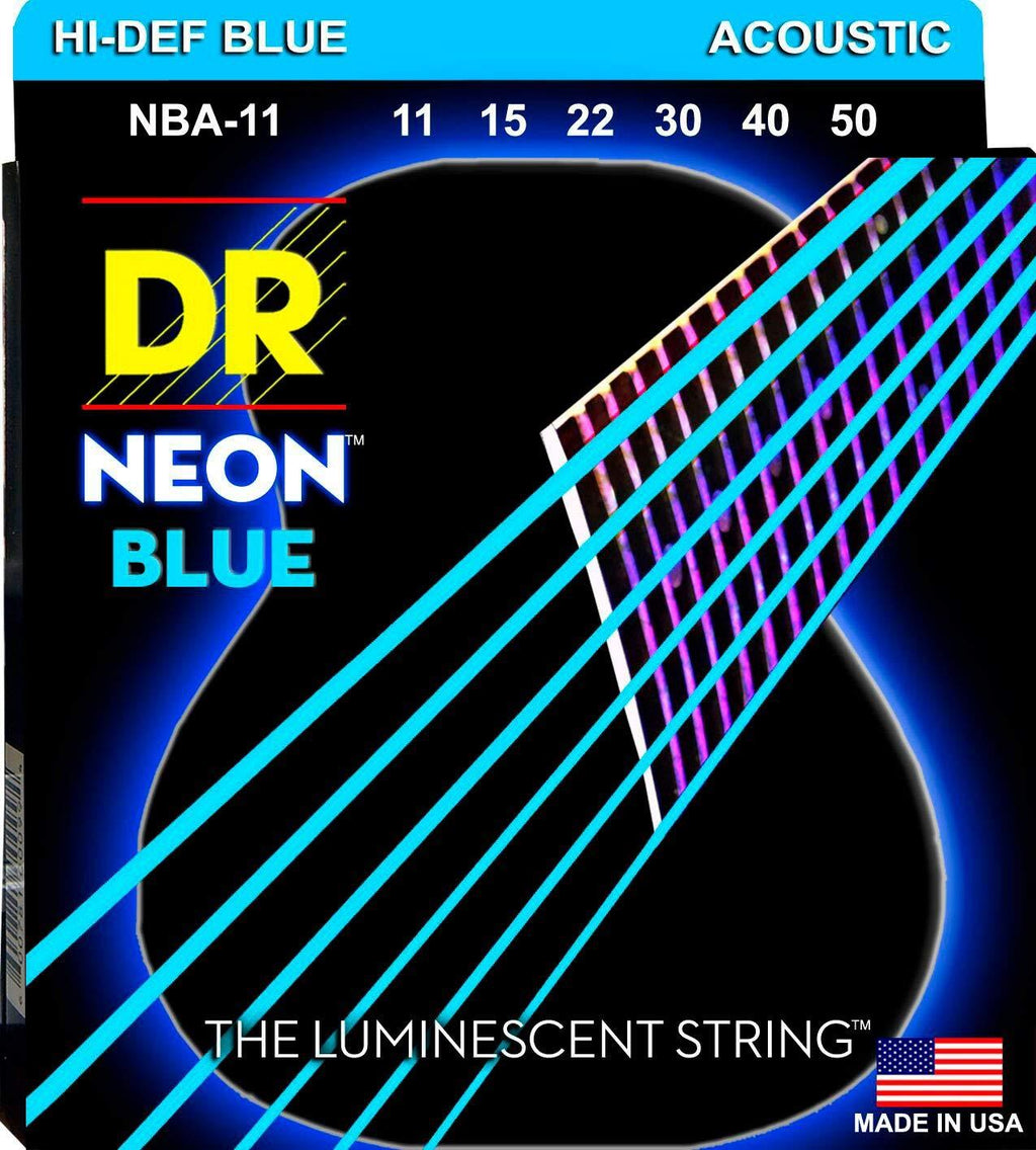 DR String NBA-11 Neon Blue String Set Acoustic