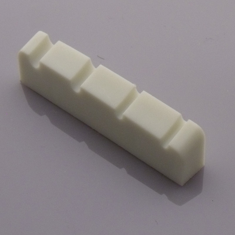 Left handed 40mm x 6mm graphite bass guitar nut in Ivory, Black or White (White)