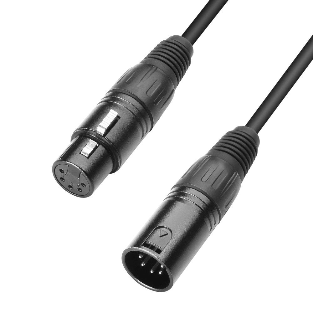 ah Cables Adam Hall Cables 3 Star Series, DMX Cable, XLR Male 5-Pin to XLR Female 5-Pin 0,5 m