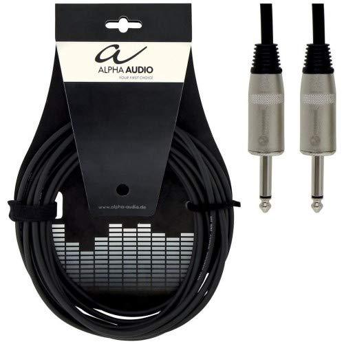 Alpha Audio 190620 1 m 6.3 mm Mono Jack Plug to 6.3 mm Mono Jack Plug Pro Line Speaker Cable