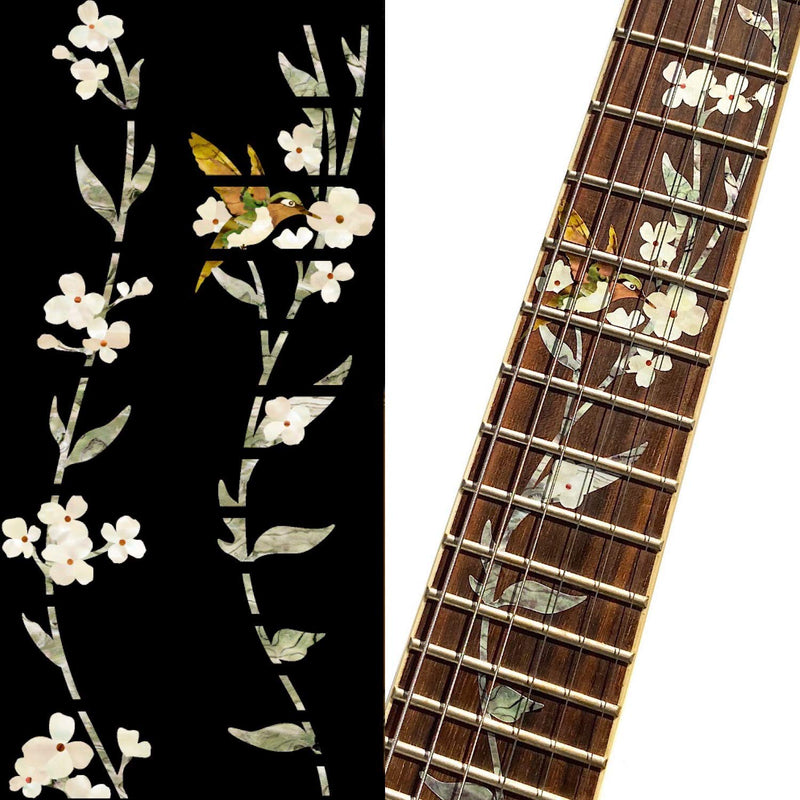 Inlay Sticker Fret Markers for Guitars - Tree Of Life w/Hummingbird, FT-055TL-HM Guitar