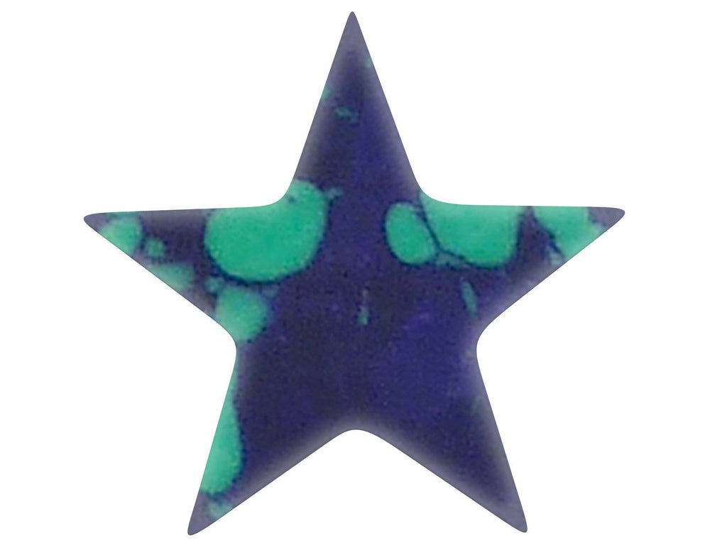 Incudo Precision IP001350 12mm 6 Point Star Inlays - Azurite Malachite (Pack of 10)