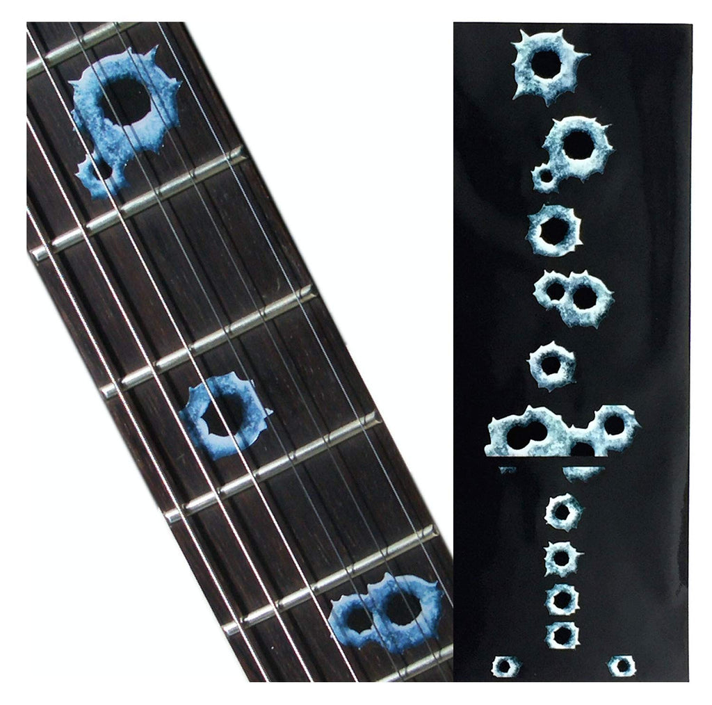 Inlay Sticker Fret Markers for Guitars & Bass - Bullet Holes,F-024BH