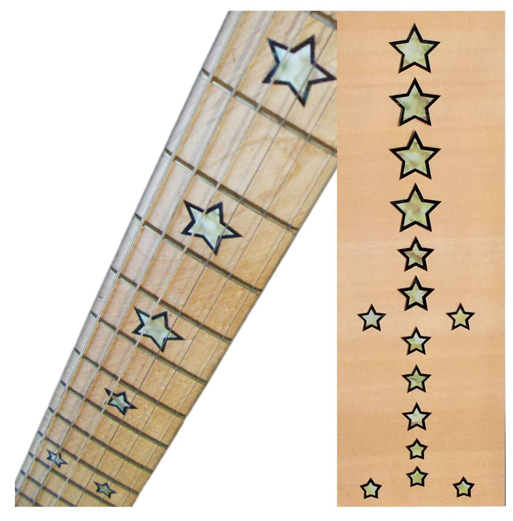 Inlay Sticker Fret Markers for Guitars & Bass - Sambora Stars,F-083SS-WT